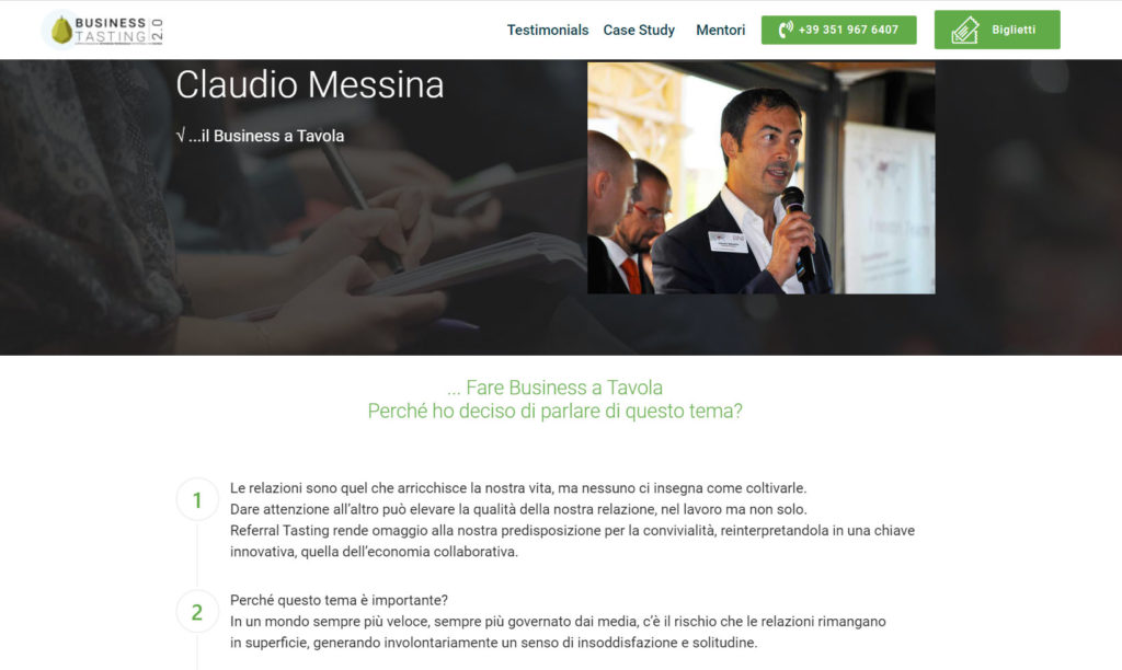 Referral Tasting - Claudio Messina - Business Tasting 2.0