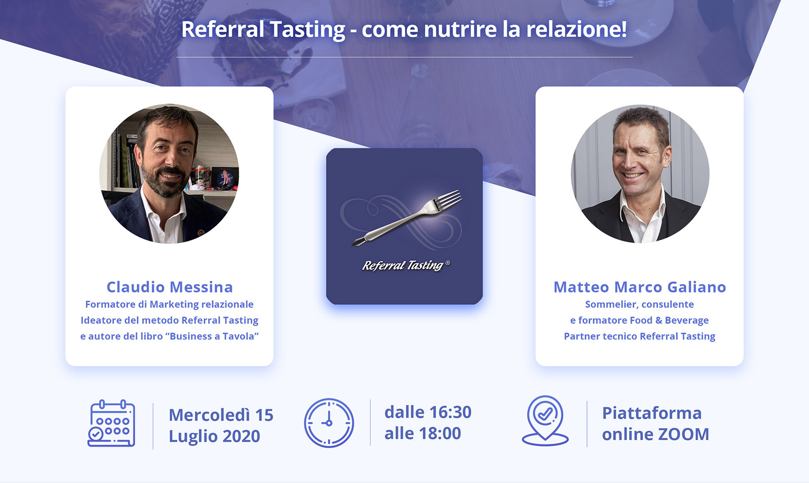 Webinar 15 luglio 2020 - Referral Tasting - Claudio Messina